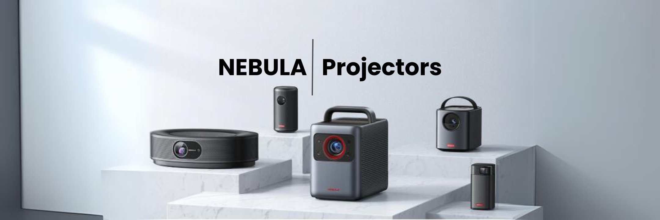 NEBULA Projectors by Anker Kuwait – compact portable home theater projectors on display