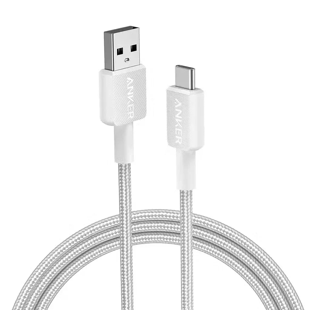 Anker 322 USB-A to USB-C Cable Braided (1.8m/6ft) -White