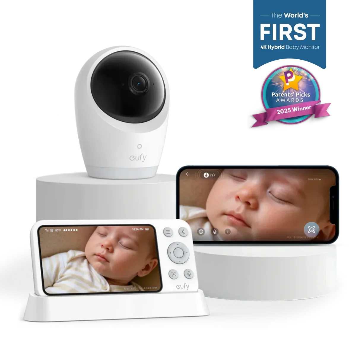 Eufy Wifi Baby Monitor E21 4K - White