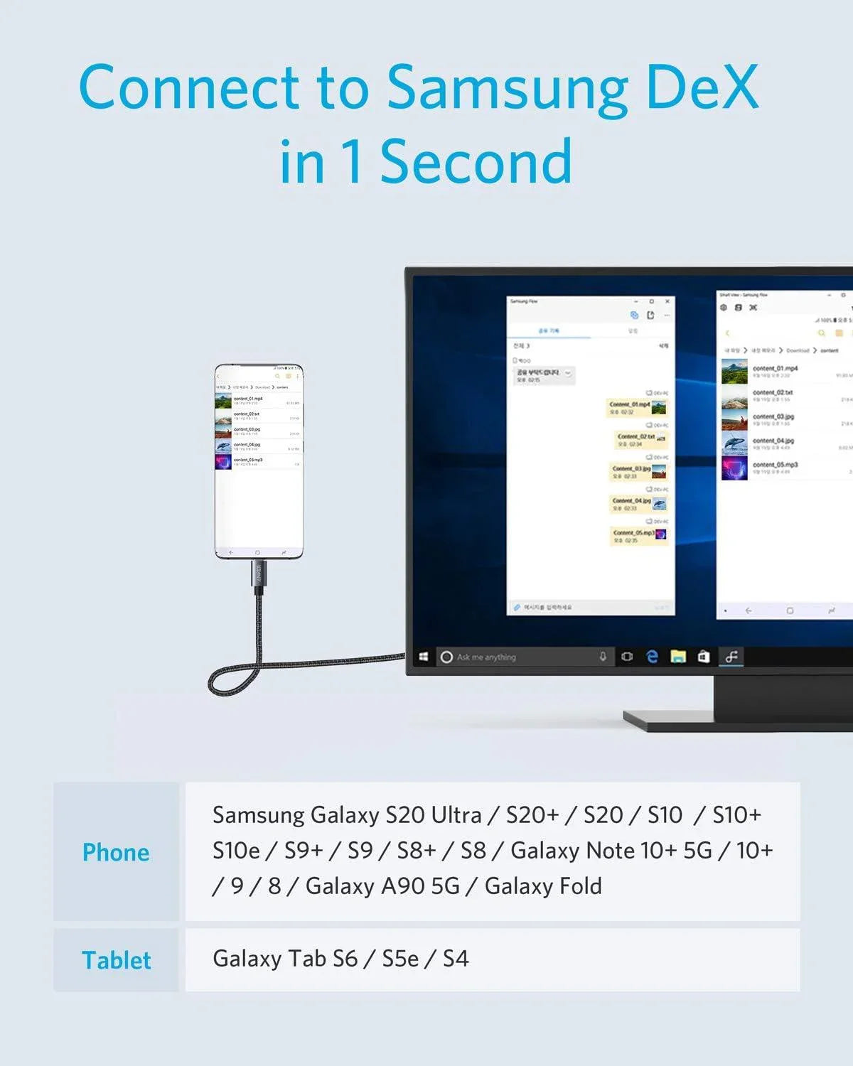 Anker 311 USB-C to HDMI 4K Nylon Cable (1.8m/6ft) -Black - Anker Kuwait