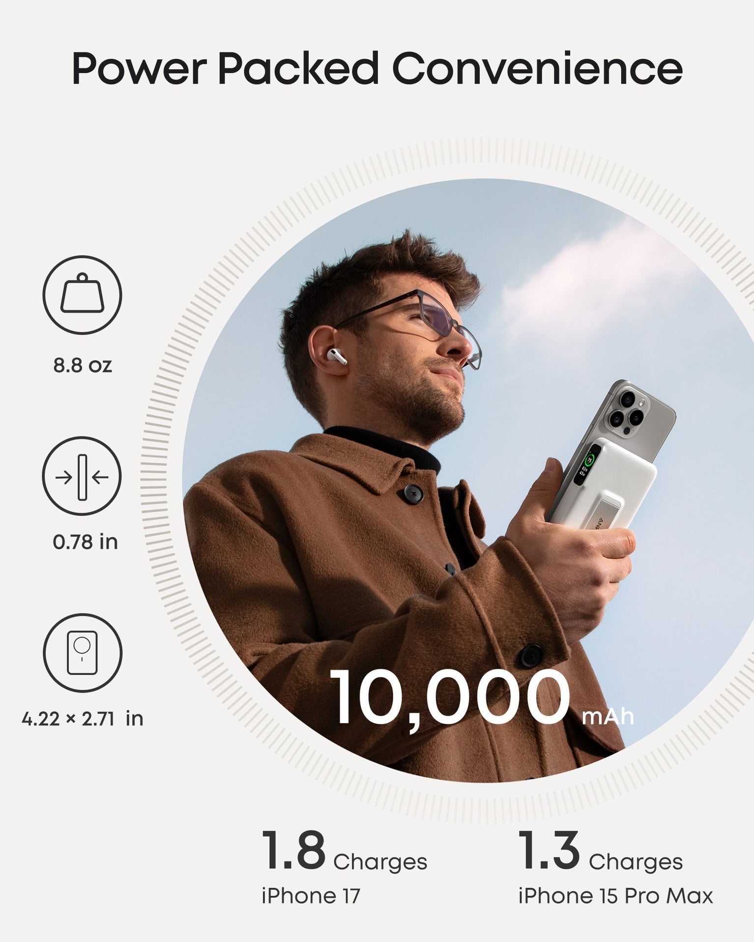 باور بانك مغناطيسية 633 ماغ غو 10 كيه - اسود