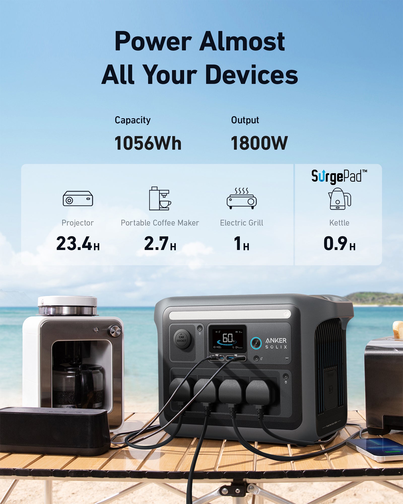 Anker SOLIX C1000 Portable Power Station