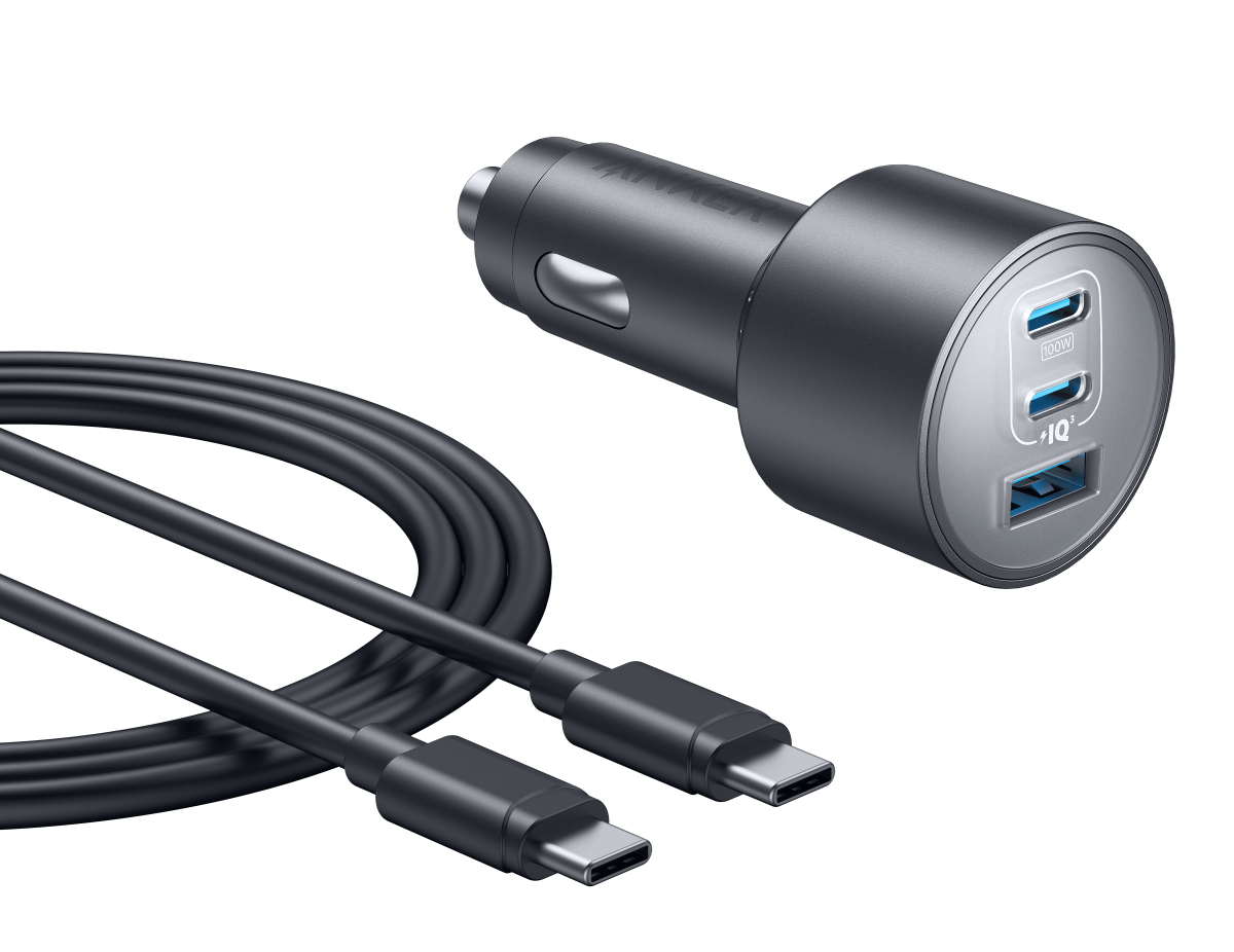 Anker Nano Car Charger 167.5W, 3 Ports