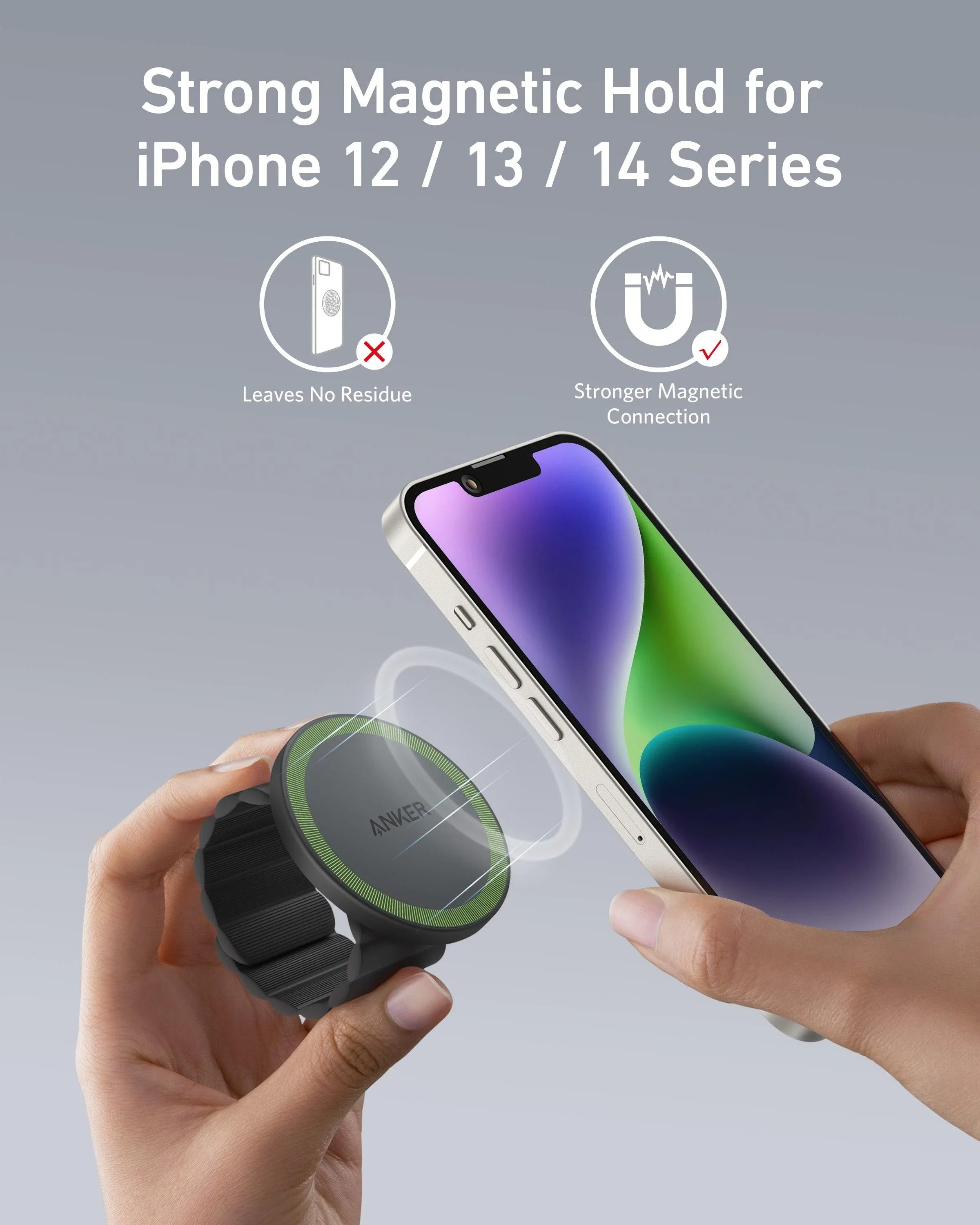 Anker 620 MagGo Phone Grip -Black - Anker Kuwait