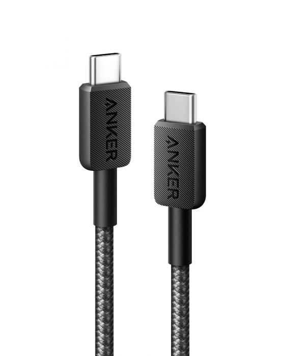 Anker 322 USB-C to USB-C Cable 60W Braided (0.9m/3ft) -Black
