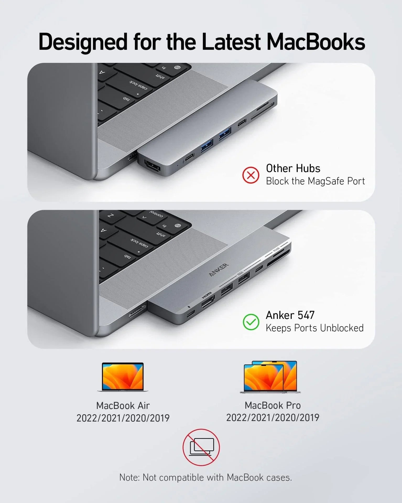 Anker 547 USB-C Hub (7-in-2, for MacBook) - Silver - Anker Kuwait