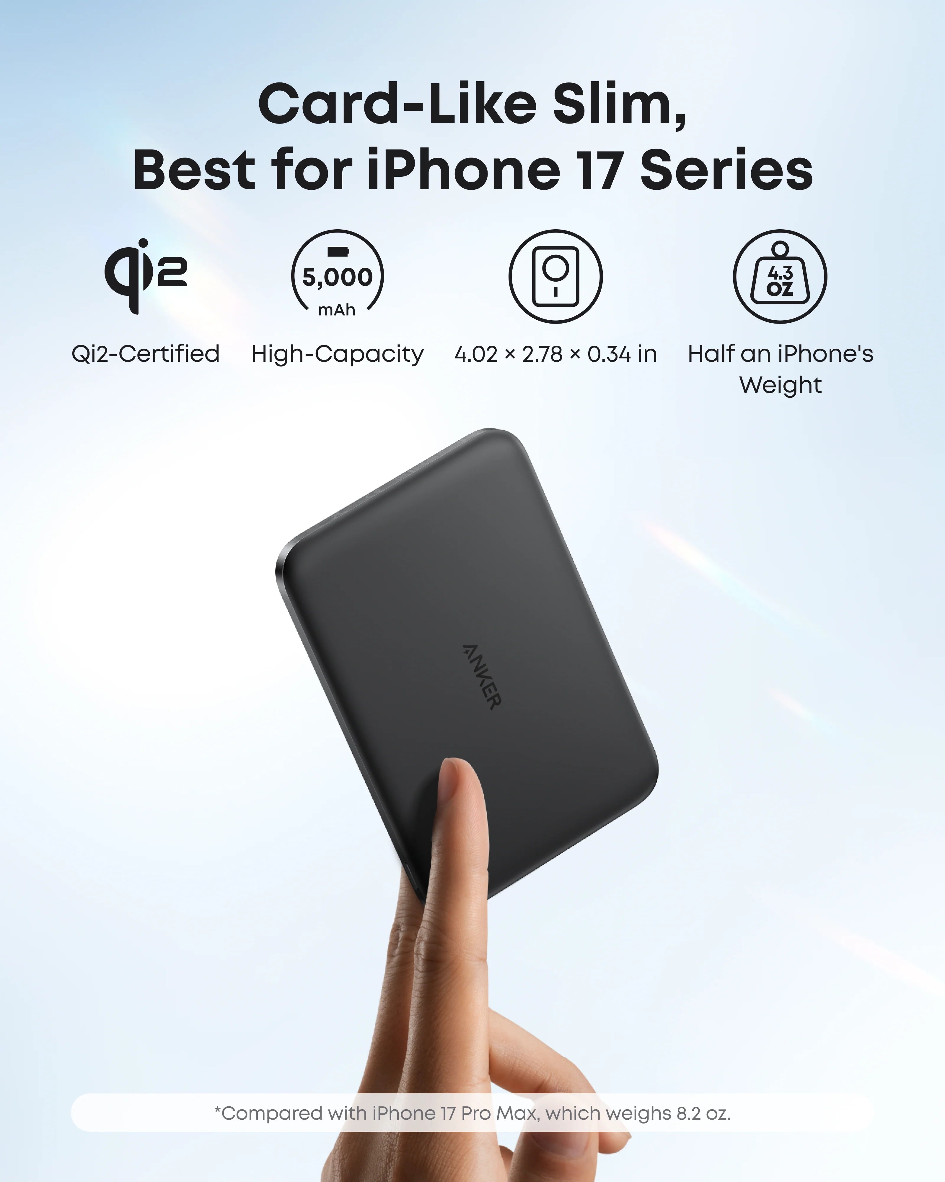Anker Nano 5K MagGo Slim - Black