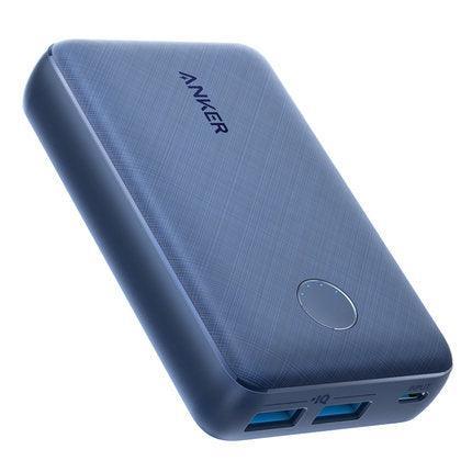 Anker power bank with dual USB ports, sleek blue design for fast charging – Anker Kuwait
