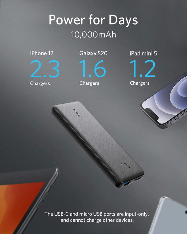 Anker 10,000mAh power bank charges iPhone 12, Galaxy S20, iPad mini 5 — Anker Kuwait