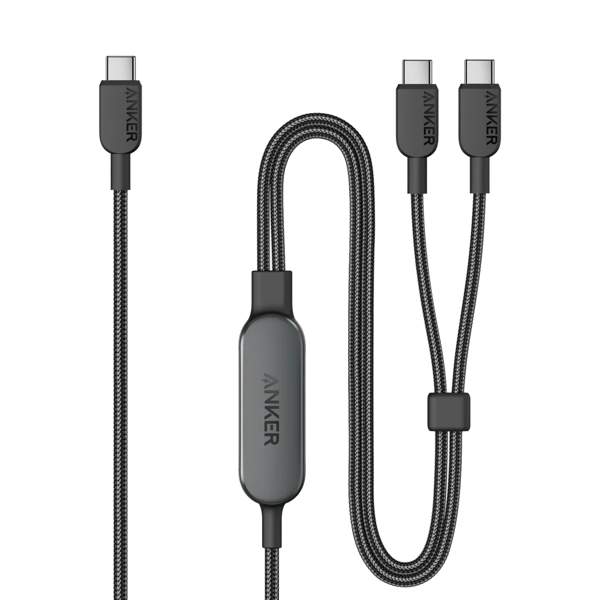Anker 2-in-1 USB-C to USB-C Cable (4 ft, 140W) -Black