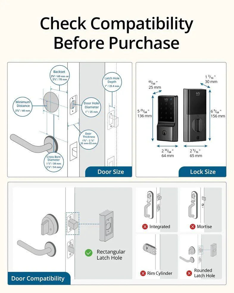 Eufy Smart Lock Wi-Fi -Black - Anker Kuwait