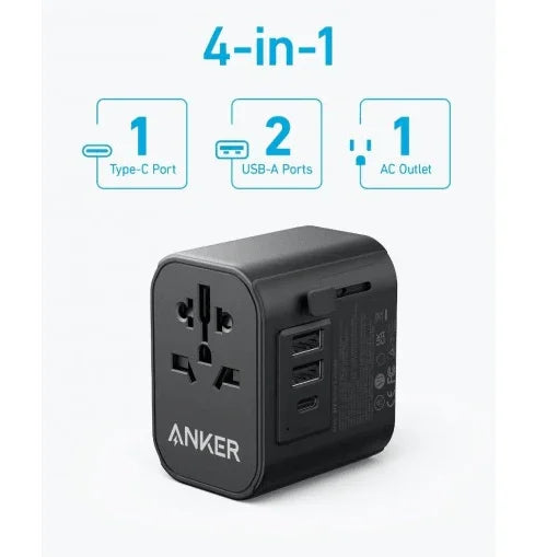 Anker 312 Outlet Extender - Black - Anker Kuwait