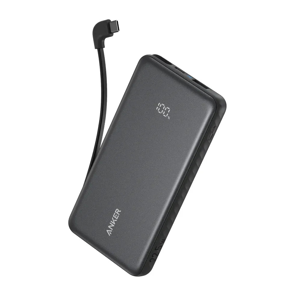 Anker Zolo Power Bank (10K, 22.5W, Built-In USB-C Cable