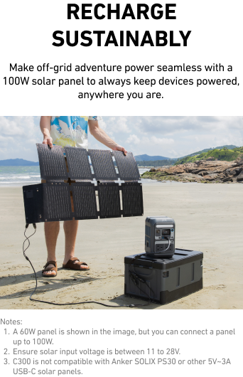 Anker SOLIX C300 Portable Power Station - 288Wh | 300W