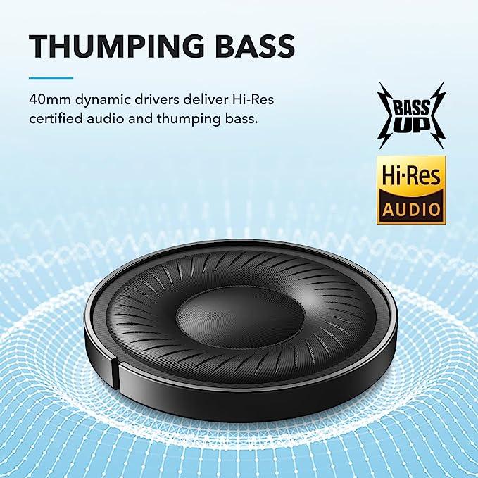Anker Kuwait: 40mm Hi-Res audio driver with thumping bass for premium sound quality