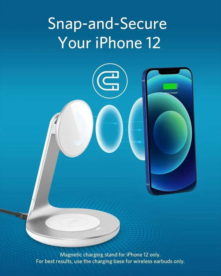 Anker PowerWave Magnetic 2-in-1 Stand Lite - White - Anker Kuwait
