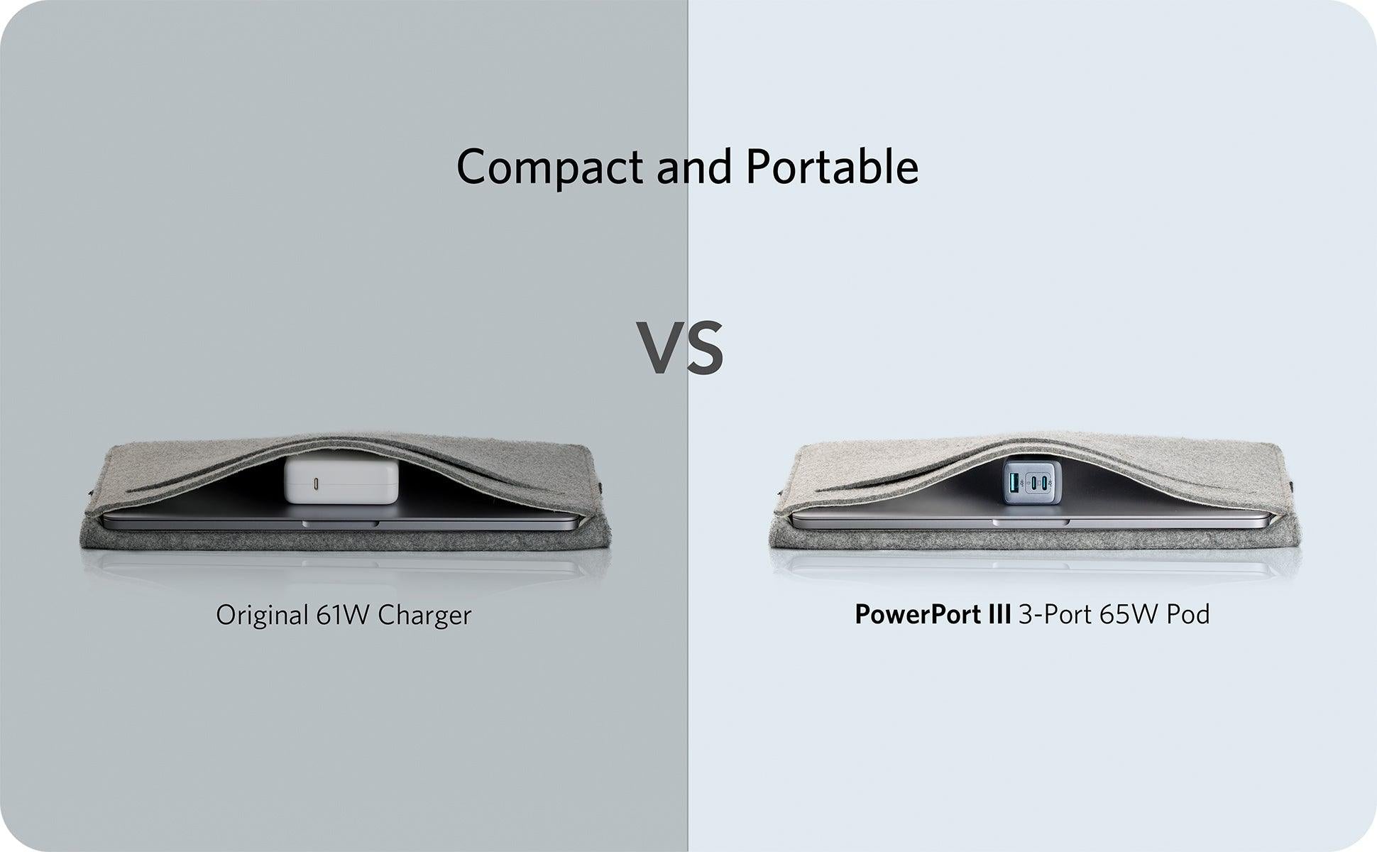 Anker PowerPort III 3-Port 65W Pod-Black - Anker Kuwait