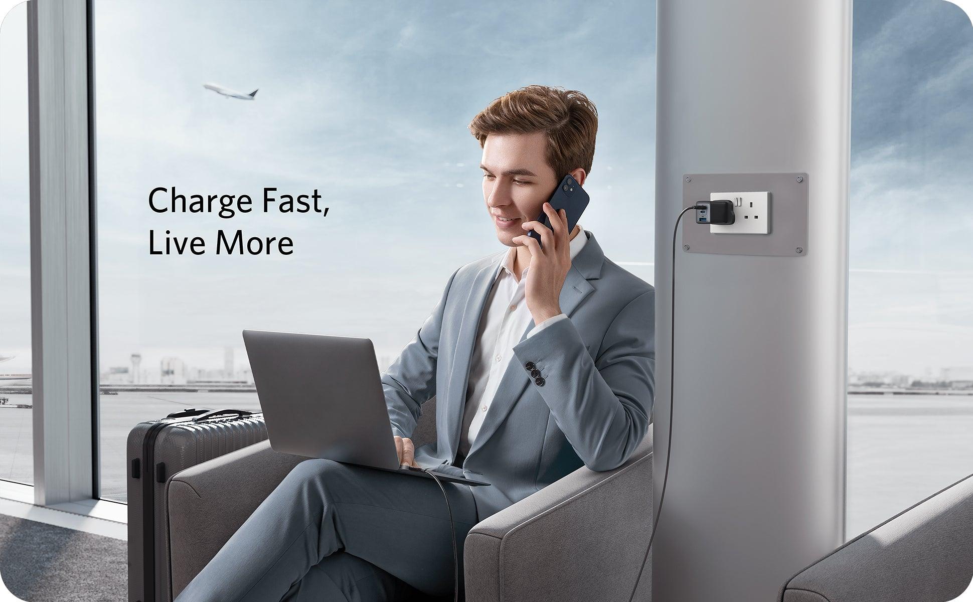 Anker PowerPort III 3-Port 65W Pod-Black - Anker Kuwait