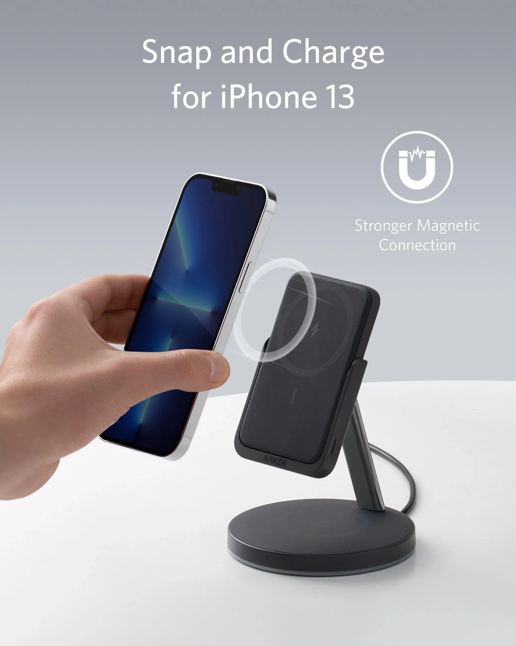 Anker 633 Magnetic Wireless Charger (MagGo) 5K -Black - Anker Kuwait