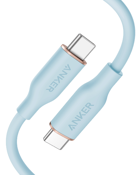 Anker PowerLine III Flow USB-C to USB-C 100W (0.9m/3ft)+(1.8m/6ft) -Blue - Anker Kuwait