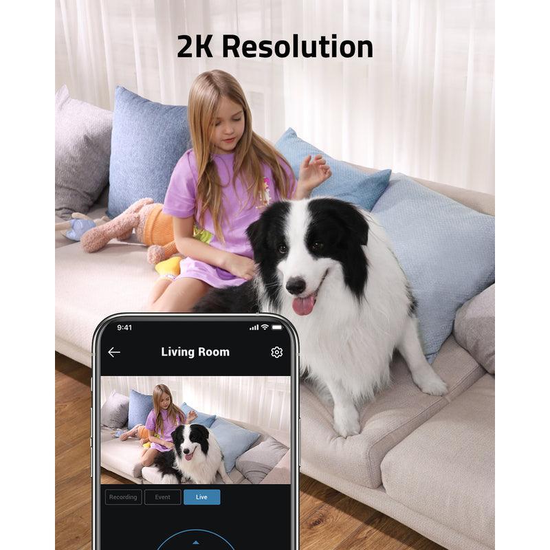 Eufy Indoor Cam 2K Pan & Tilt -White - Anker Kuwait