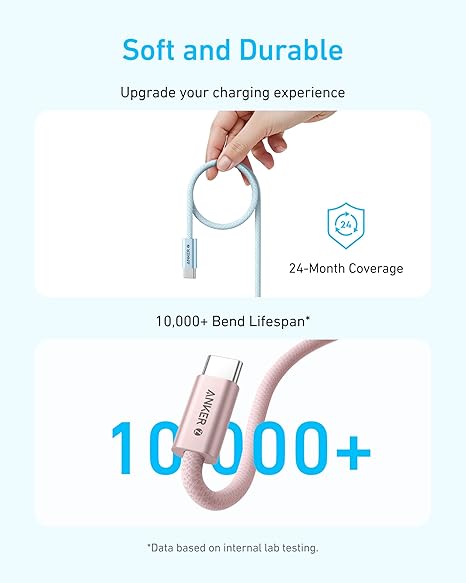 Anker Zolo Cable USB-C to USB-C 240W (1.8m/6ft) -White
