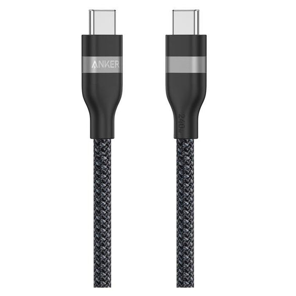 Anker USB-C to USB-C Cable 240W Upcycled-Braided 0.9m/3ft -Black