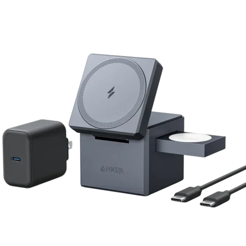 Anker 3-in-1 Cube with MagSafe -Gray Anker 3-in-1 Cube with MagSafe -Gray