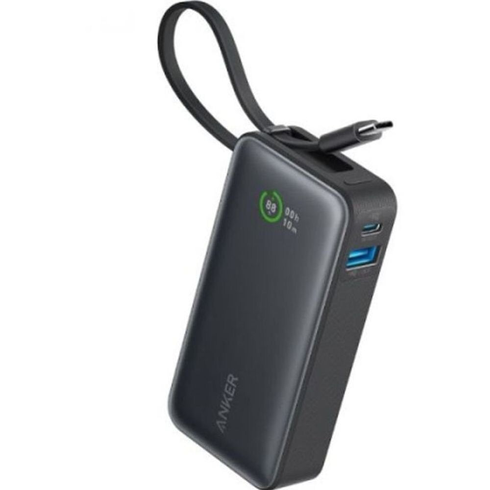 Anker Nano Power Bank (30W, Built-In USB-C Cable) 10000 PD -Black