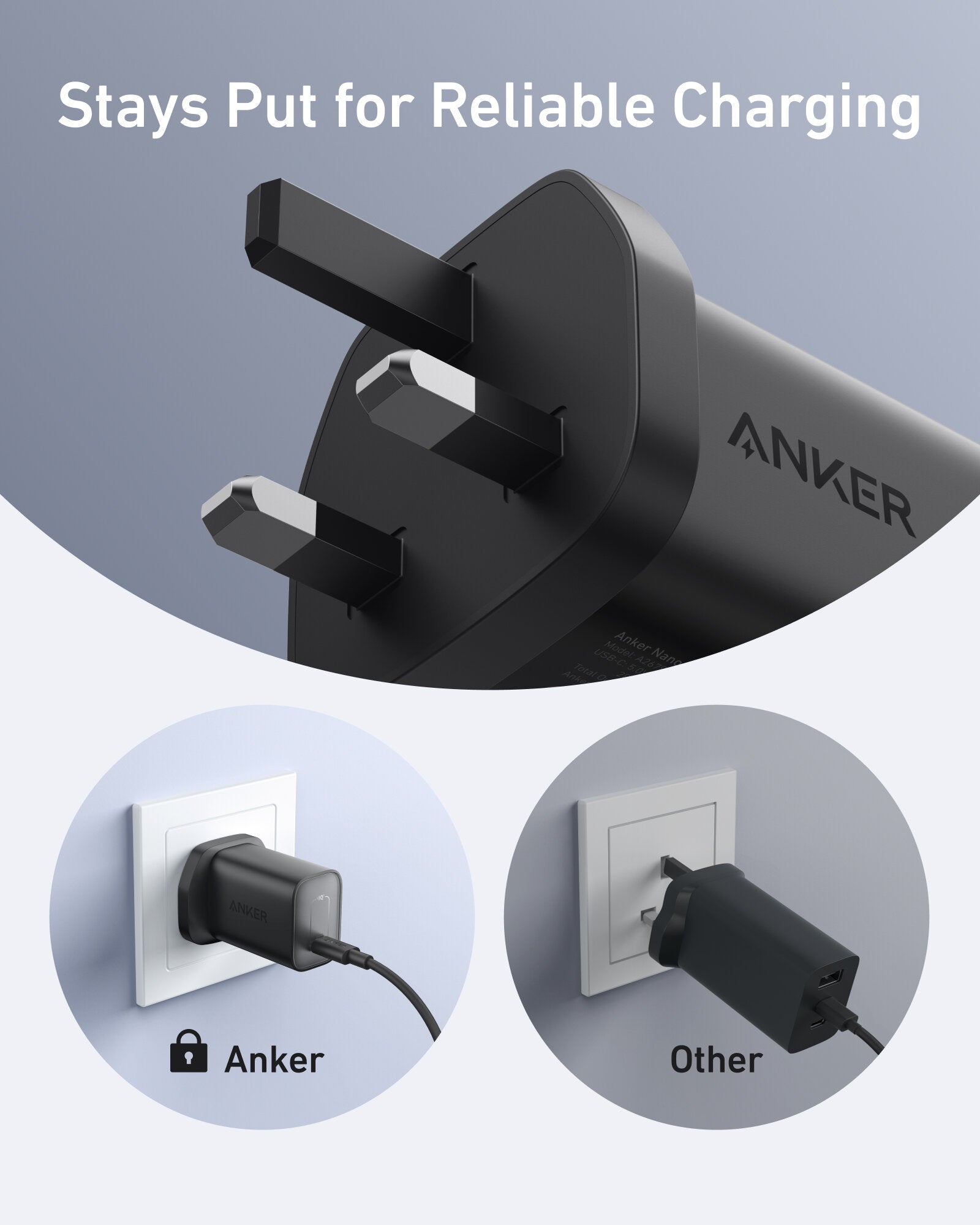 Anker Nano Charger 100W with 1.8m,6ft USB-C Cable