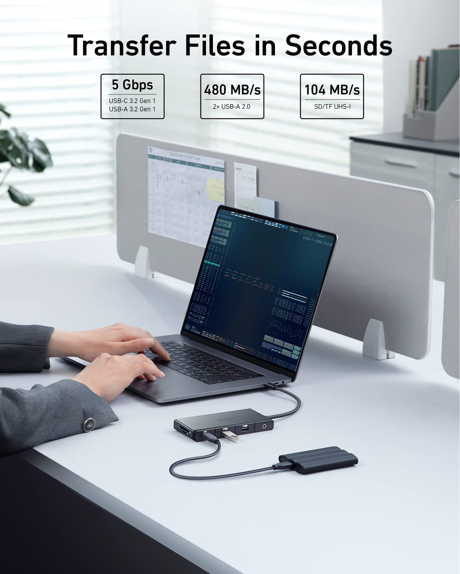 Anker 552 USB-C Hub (9-in-1, 4K HDMI) – Black