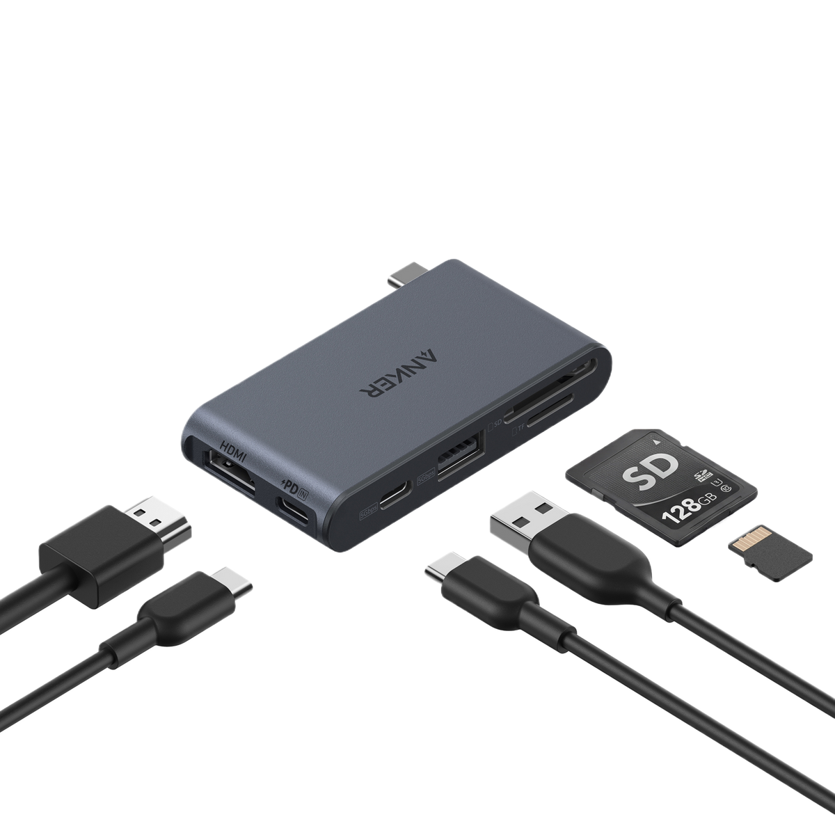 Anker Nano USB-C Hub 6-in-1 5Gbps Black