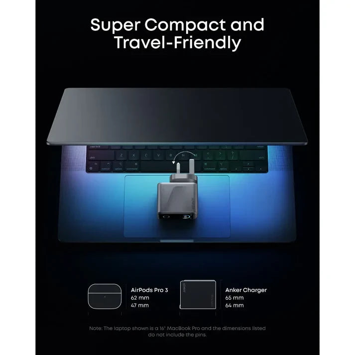 Anker Prime Charger (160W, 3 Ports, Smart Display)