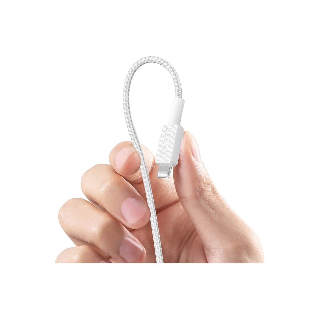 Anker 322 USB-C to Lightning Cable Braided (0.9m/3ft) - White