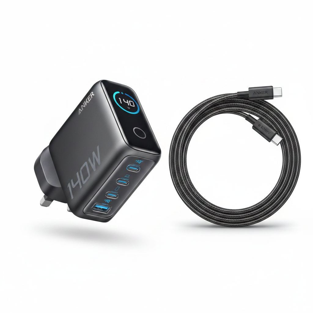 Anker 140W Charger + Extra Cable Bundle