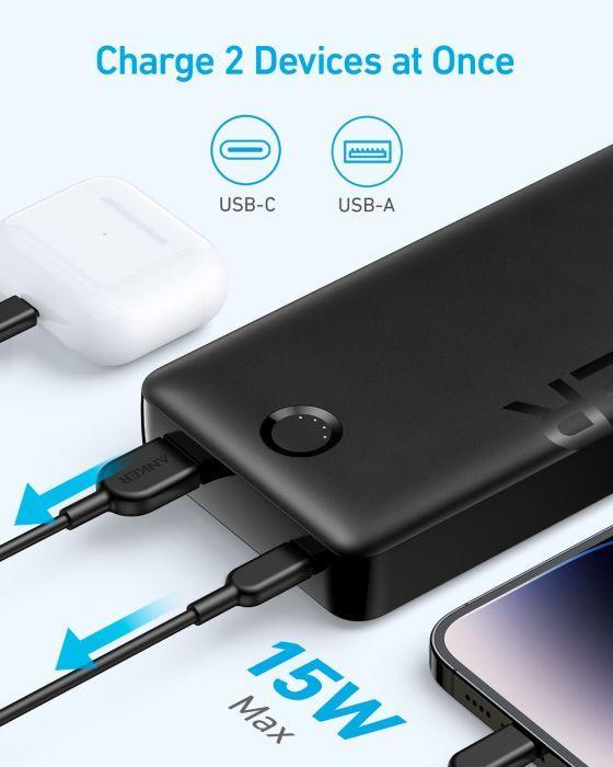 پاوربانک انکر Anker Power Bank 20,000 mAh 15W مدل A1367 3 پاوربانک انکر Anker Power Bank 20,000 mAh 15W مدل A1367