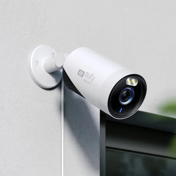 Eufy 4K security camera mounted on wall, Anker Kuwait