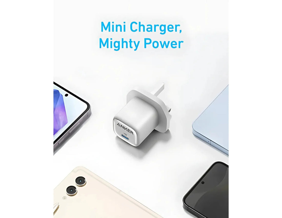Anker Charger 25W Compact With USB-C Cable - White
