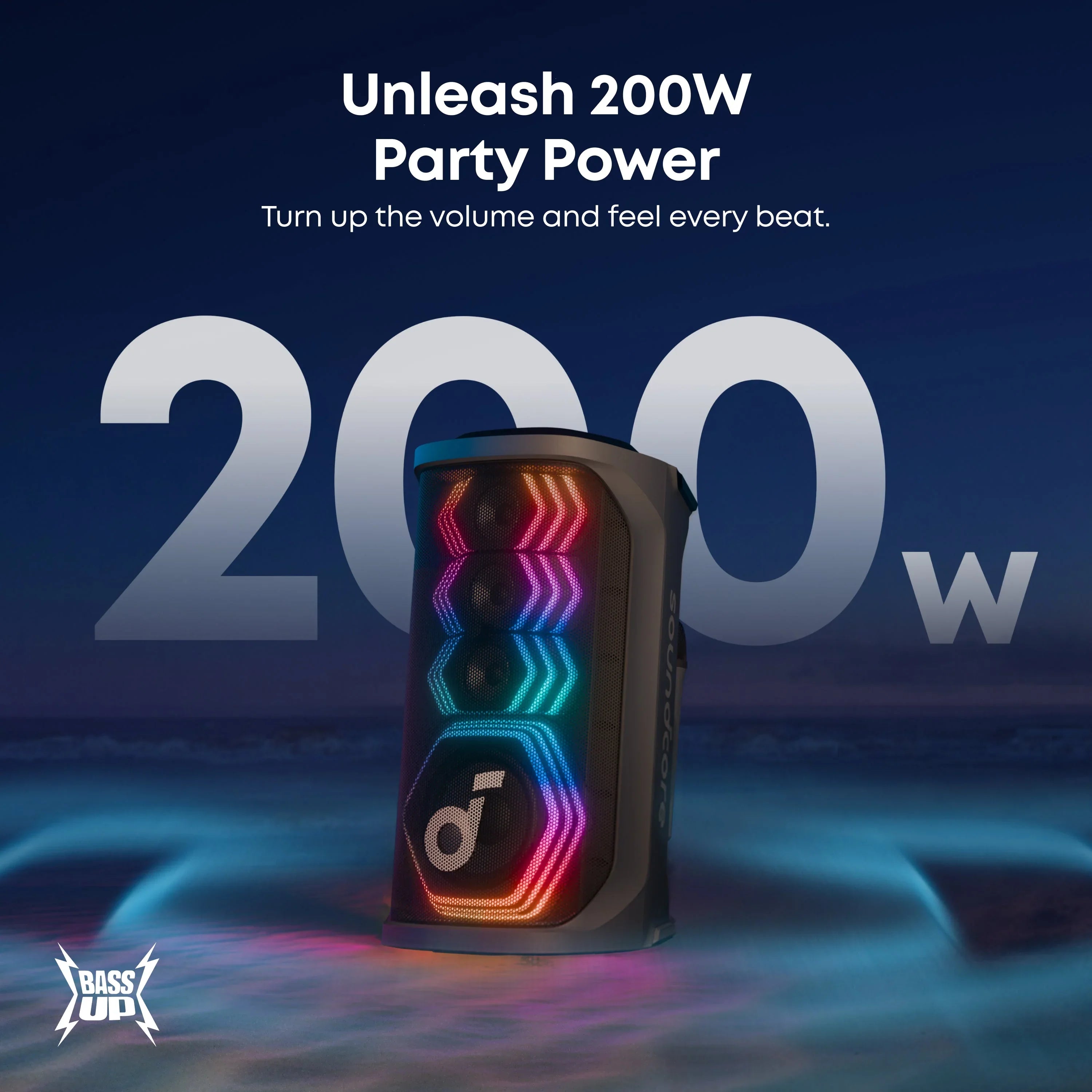 Soundcore Rave 3S Black 200W Party Speaker | Anker Kuwait