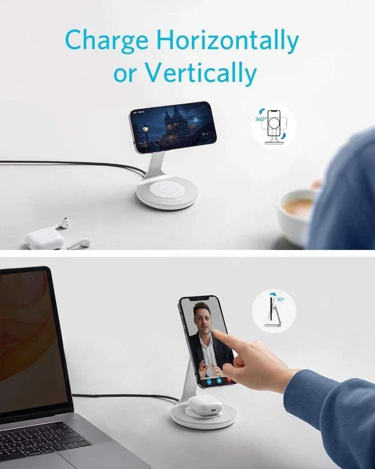 Anker PowerWave Magnetic 2-in-1 Stand Lite White