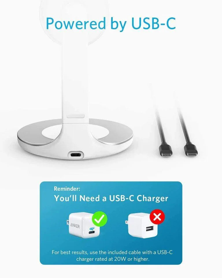 Anker PowerWave Magnetic 2-in-1 Stand Lite White