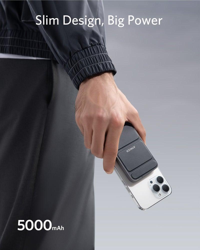 Anker PowerCore Magnetic 5K With Bracket -Black - Anker Kuwait