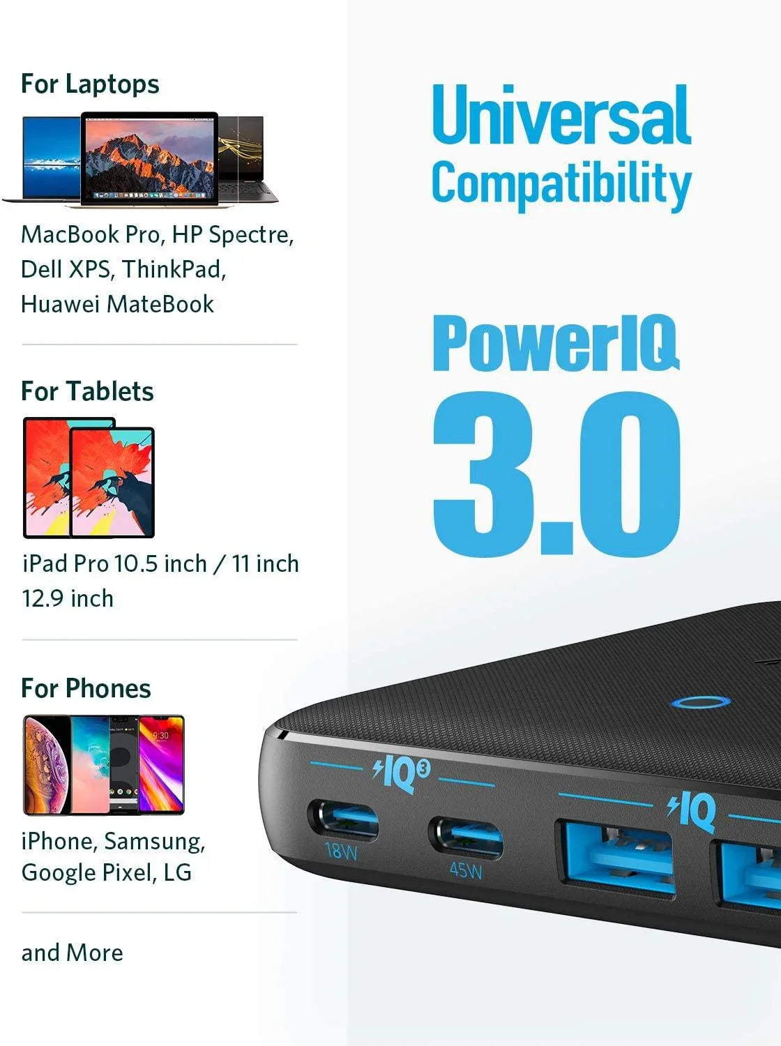 Anker PowerPort Atom III 63W Slim - Black Fabric - Anker Kuwait