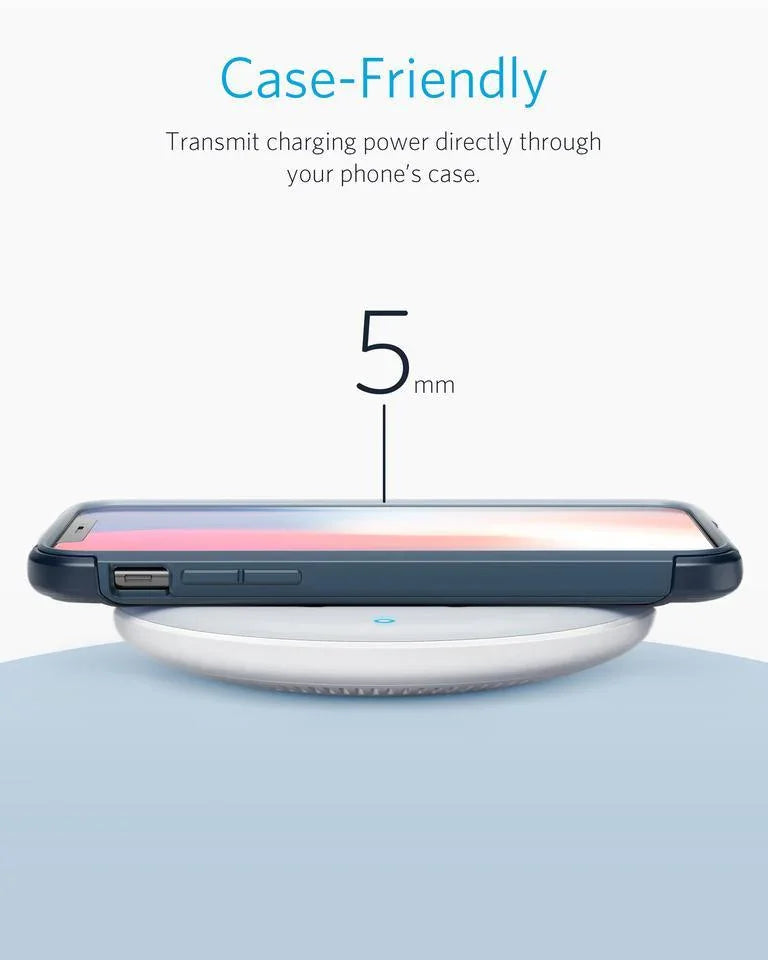 Case-Friendly 5mm Wireless Charger for Phones - Anker Kuwait