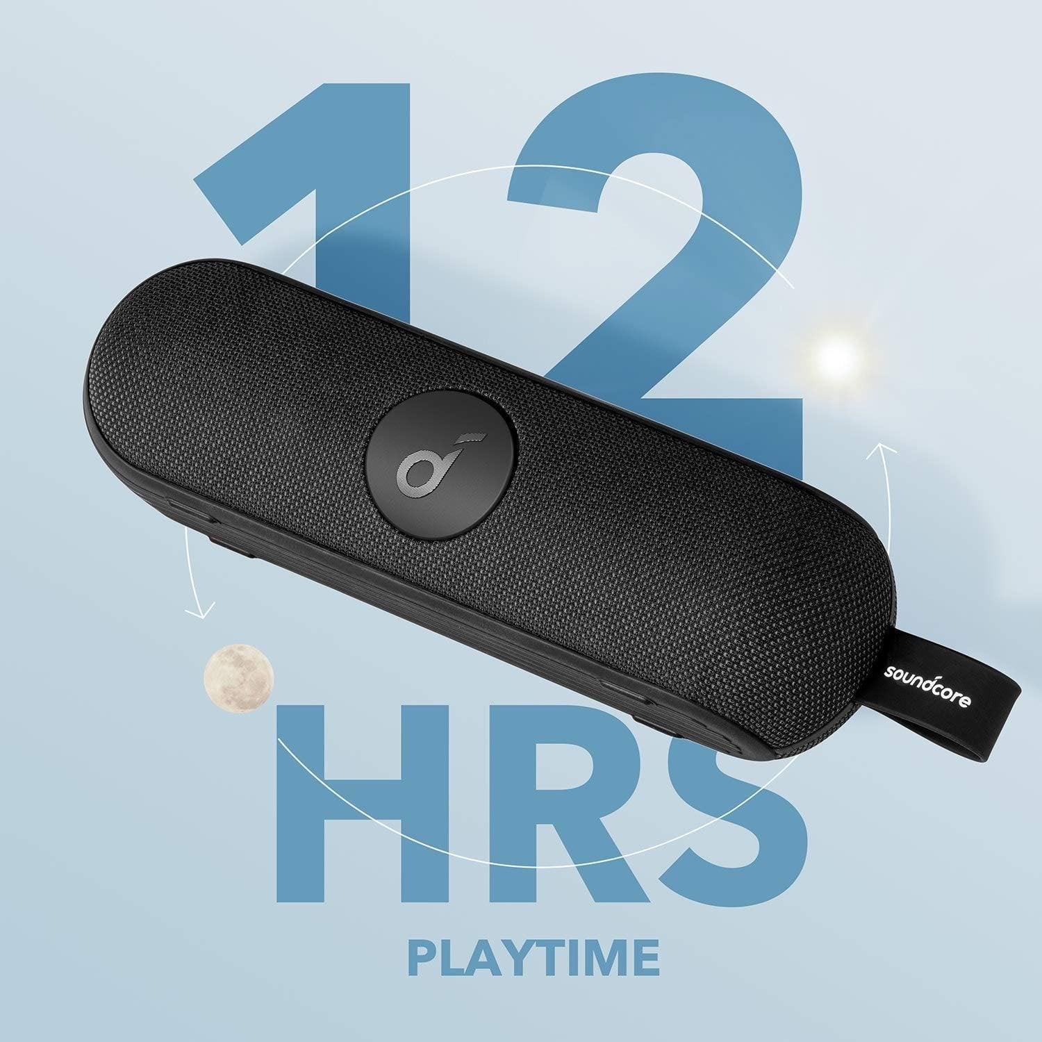 Anker Soundcore portable Bluetooth speaker with 12 hours playtime, compact design for on-the-go music in Kuwait