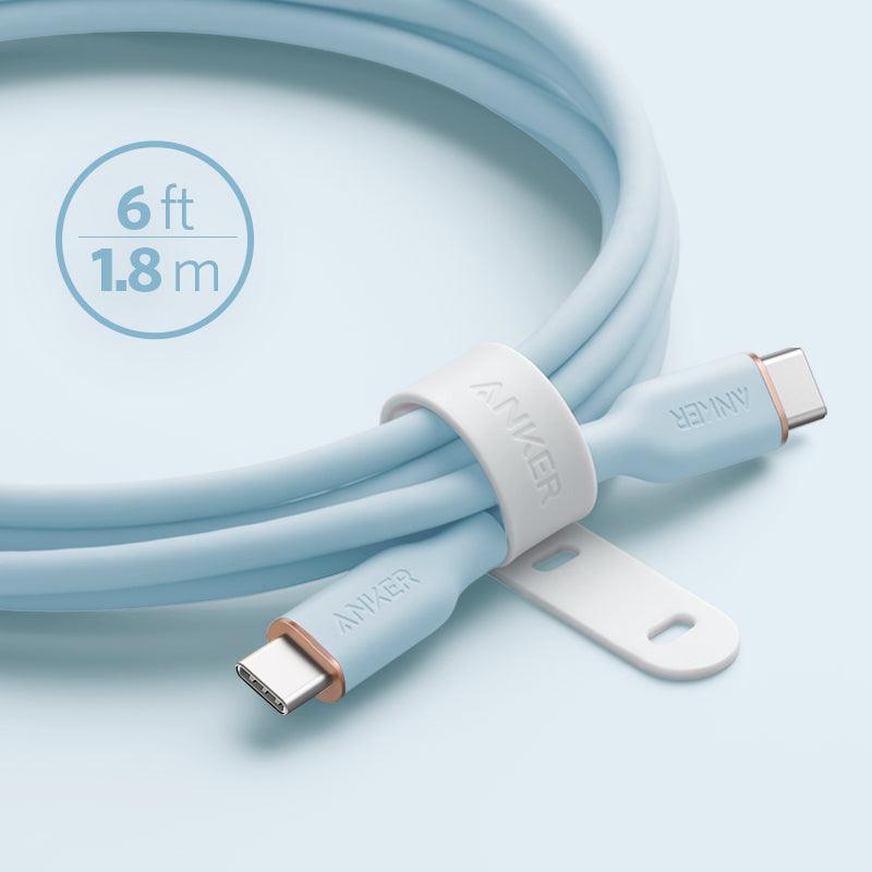 Anker PowerLine III Flow USB-C to USB-C 100W (0.9m/3ft)+(1.8m/6ft) -Blue - Anker Kuwait