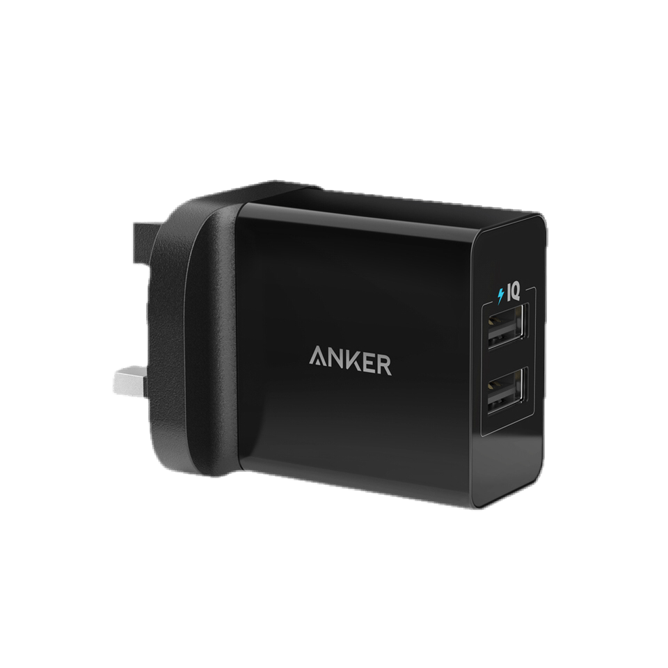 Anker PowerPort 2 Ports Wall Charger - Black - Anker Kuwait
